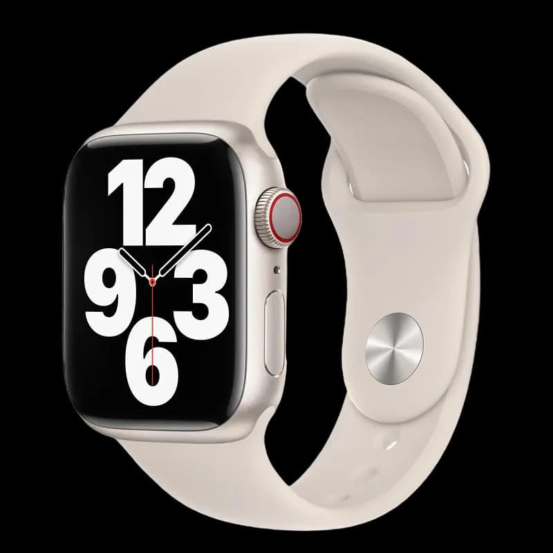 Curea pentru ceas Apple MKU93ZM/A, Silicon, Starlight